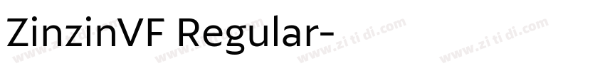 ZinzinVF Regular字体转换
